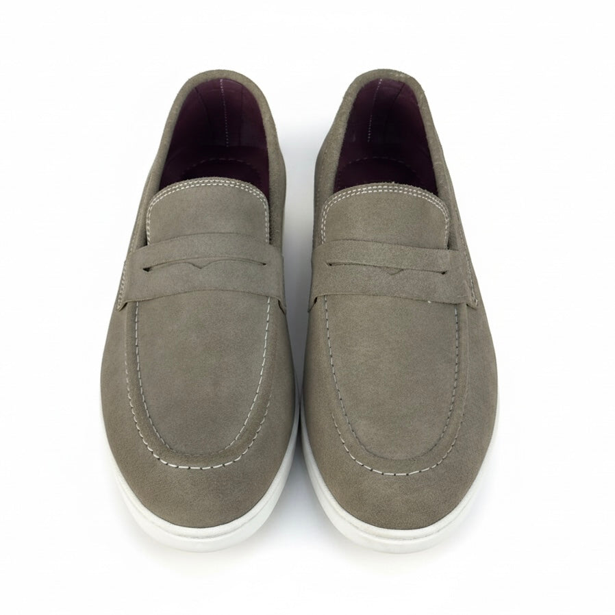 STONE-BEIGE PURE SUEDE LEATHER