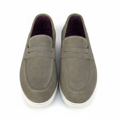 STONE-BEIGE PURE SUEDE LEATHER