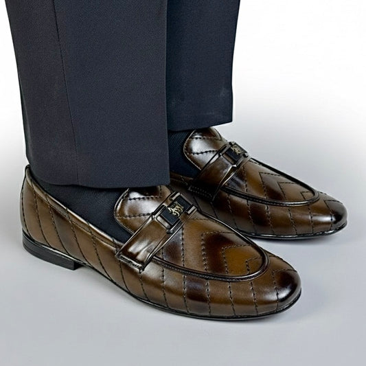 BROWN STICHED LOAFER