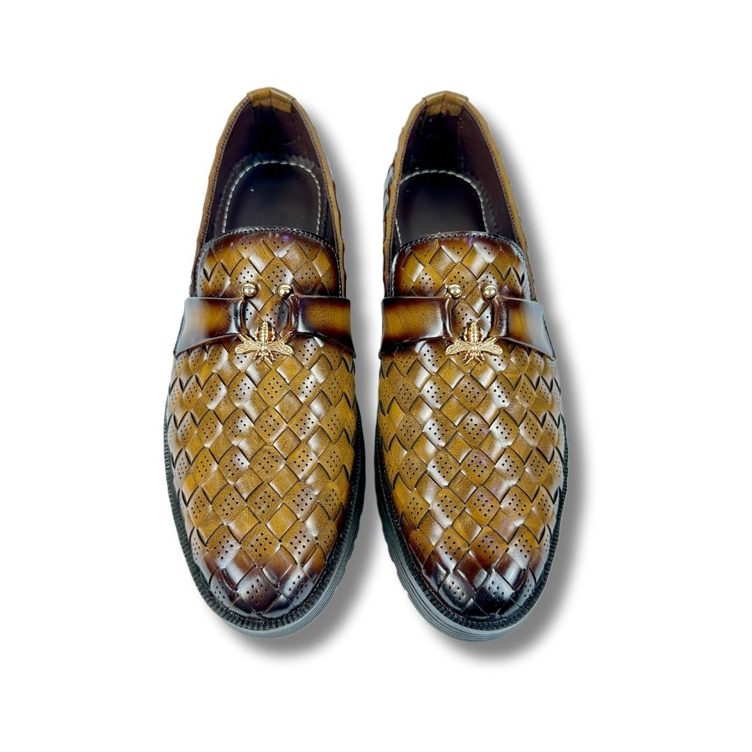 BRAIDED LIGHT BROWN LOAFER