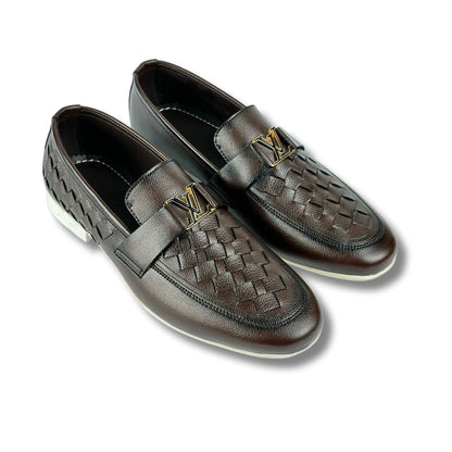 BROWN BRAIDED LOAFER