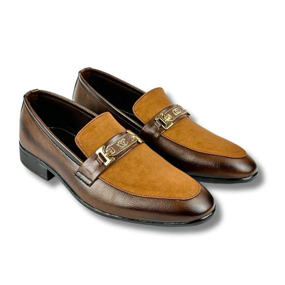 BROWN SUEDE TWO TONE LOAFER