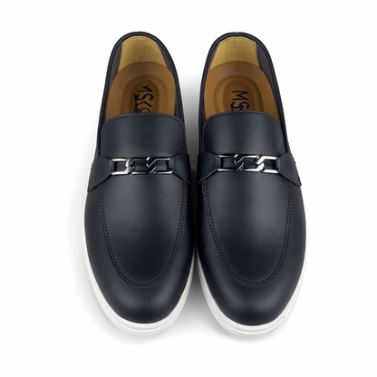 BLACK BUCKLE MEDICATED LOAFER