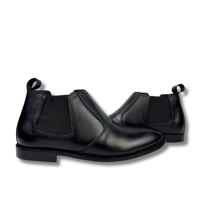 Black Cow Leather Chelsea boots