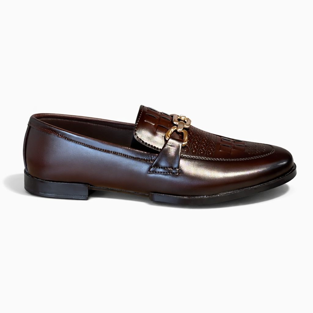 BROWN PRINTED LOAFER