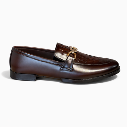 BROWN PRINTED LOAFER