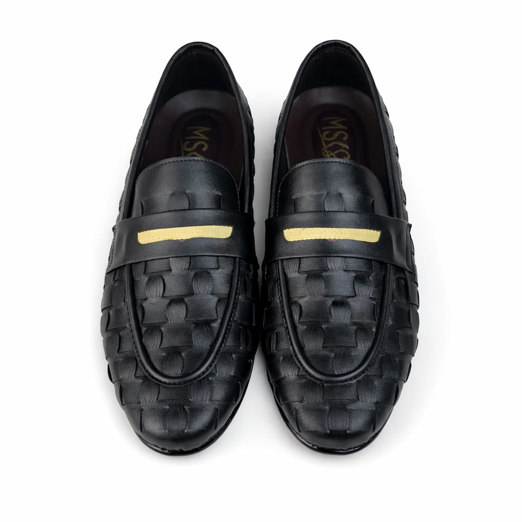 BLACK BRAIDE PENNY MEDICATED LOAFER