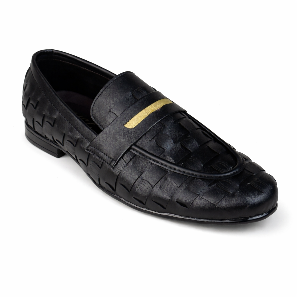 BLACK BRAIDE PENNY MEDICATED LOAFER
