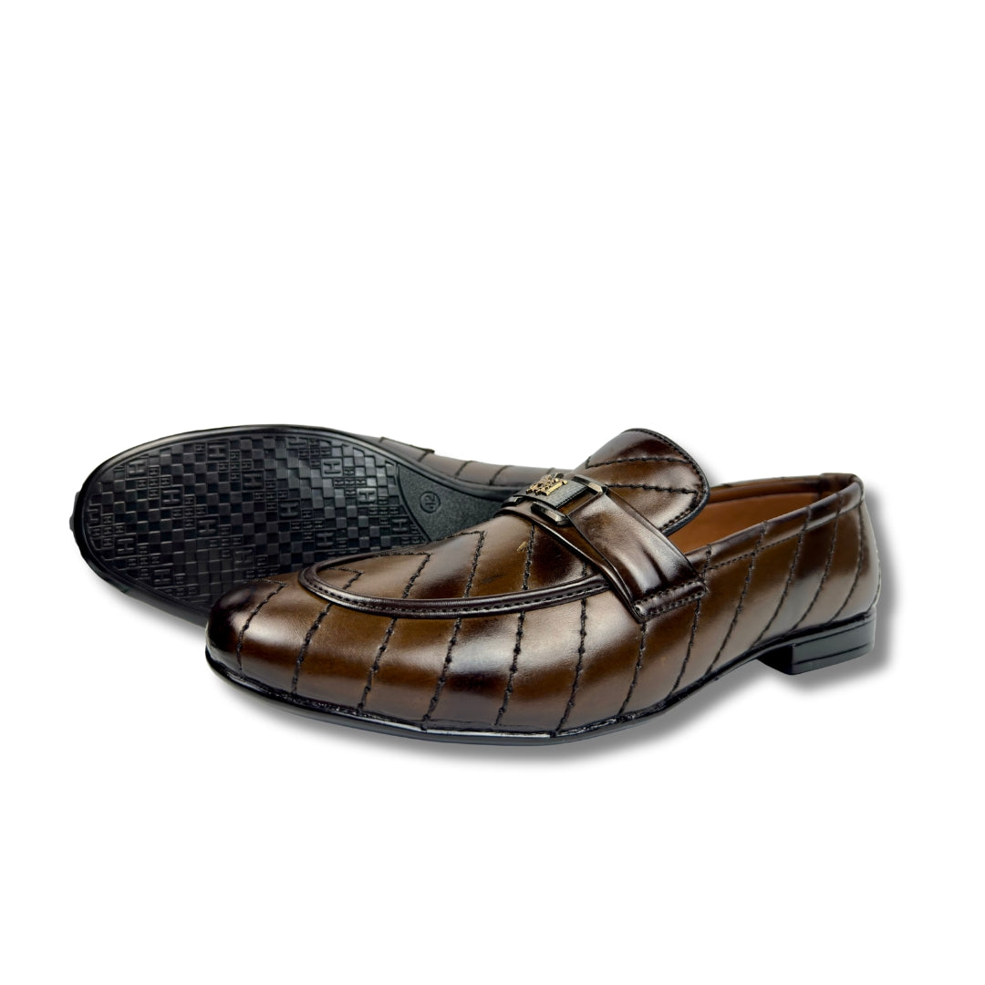 BROWN STICHED LOAFER