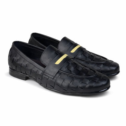 BLACK BRAIDE PENNY MEDICATED LOAFER