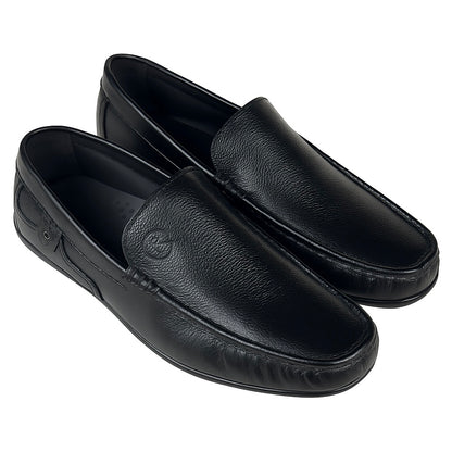BLACK MEDICATED SOFT LEATHER LOAFER