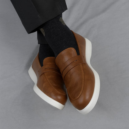 BROWN MENS MEDICATED SUED LOAFER