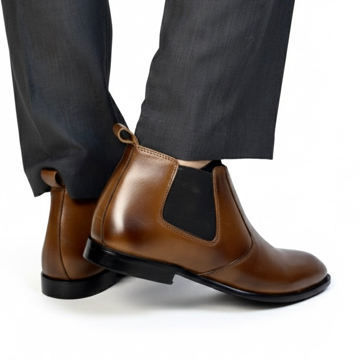BROWN CHELSEA BOOT PURE LEATHER