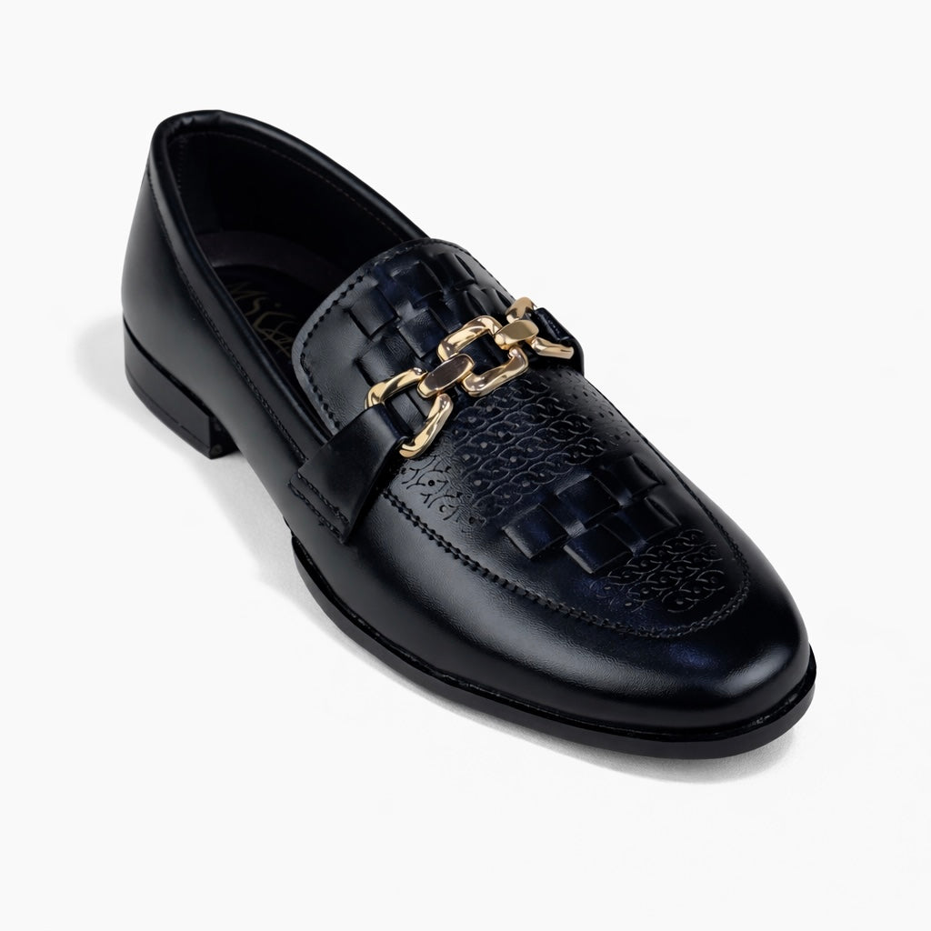 BLACK PRINTED LOAFER