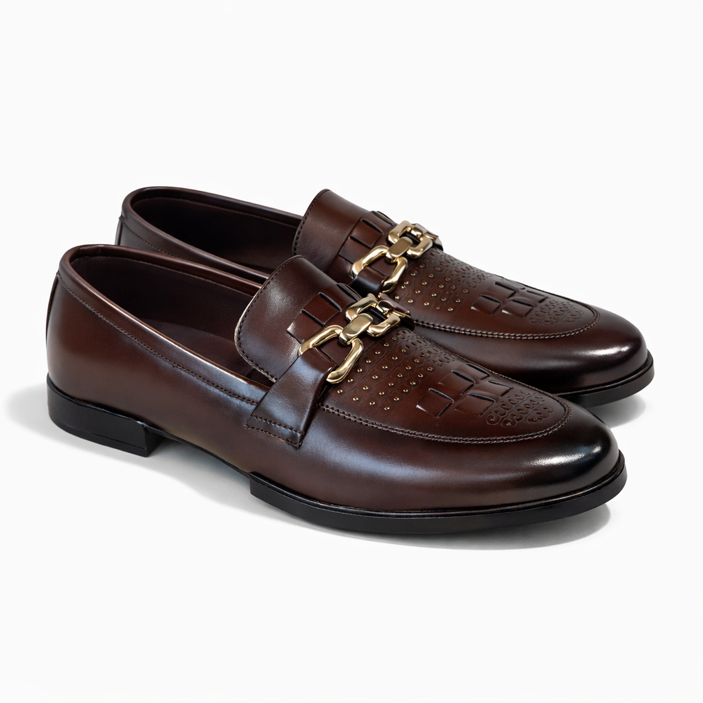 BROWN PRINTED LOAFER