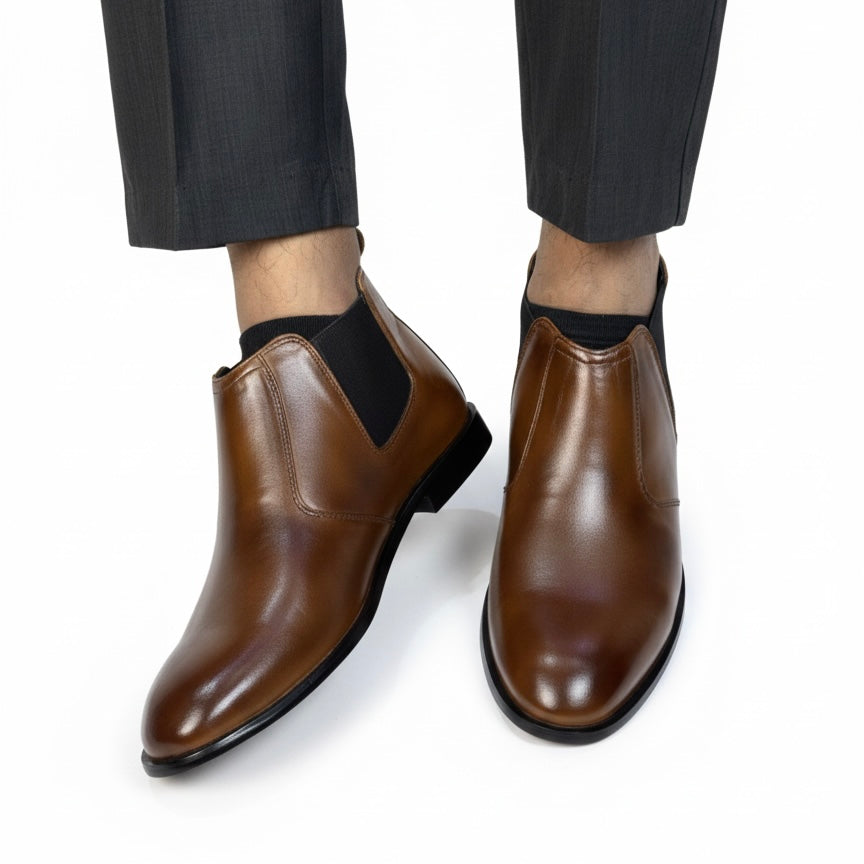 BROWN CHELSEA BOOT PURE LEATHER