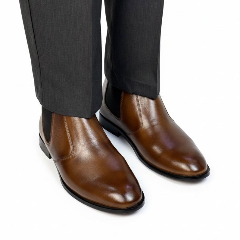 BROWN CHELSEA BOOT PURE LEATHER