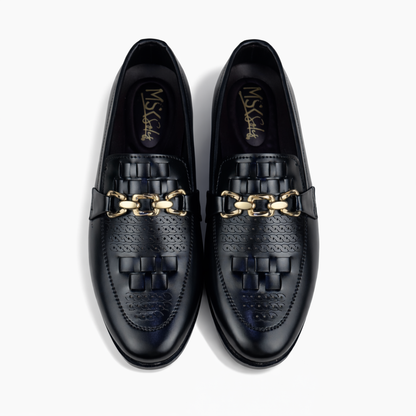 BLACK PRINTED LOAFER