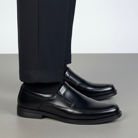 BLACK FORMAL SLIP-ONS LOAFER
