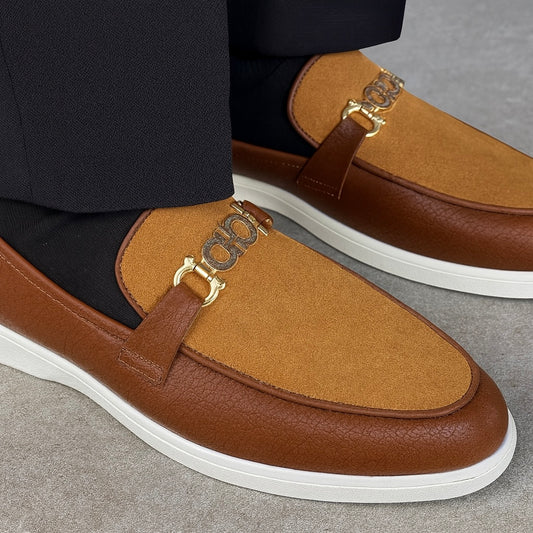 BROWN SUEDE TWO TONE CASUAL