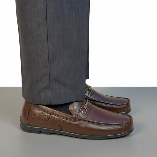 BROWN MEDICATED SOFT LEATHER LOAFER 001