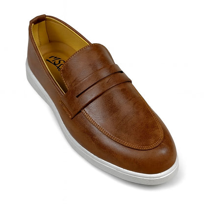 BROWN MENS MEDICATED SUED LOAFER