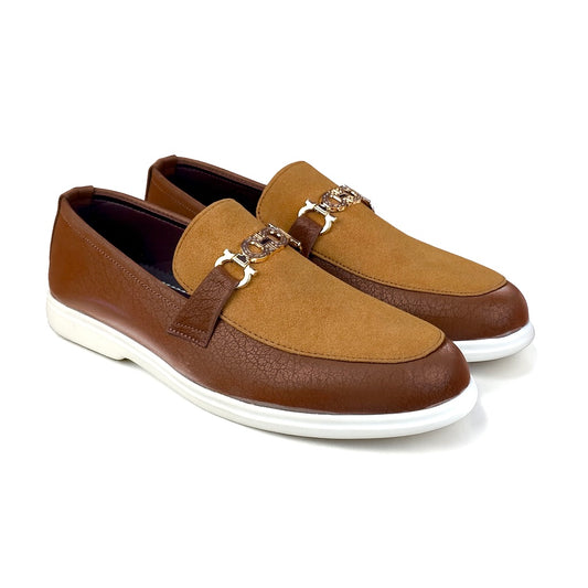 BROWN SUEDE TWO TONE CASUAL